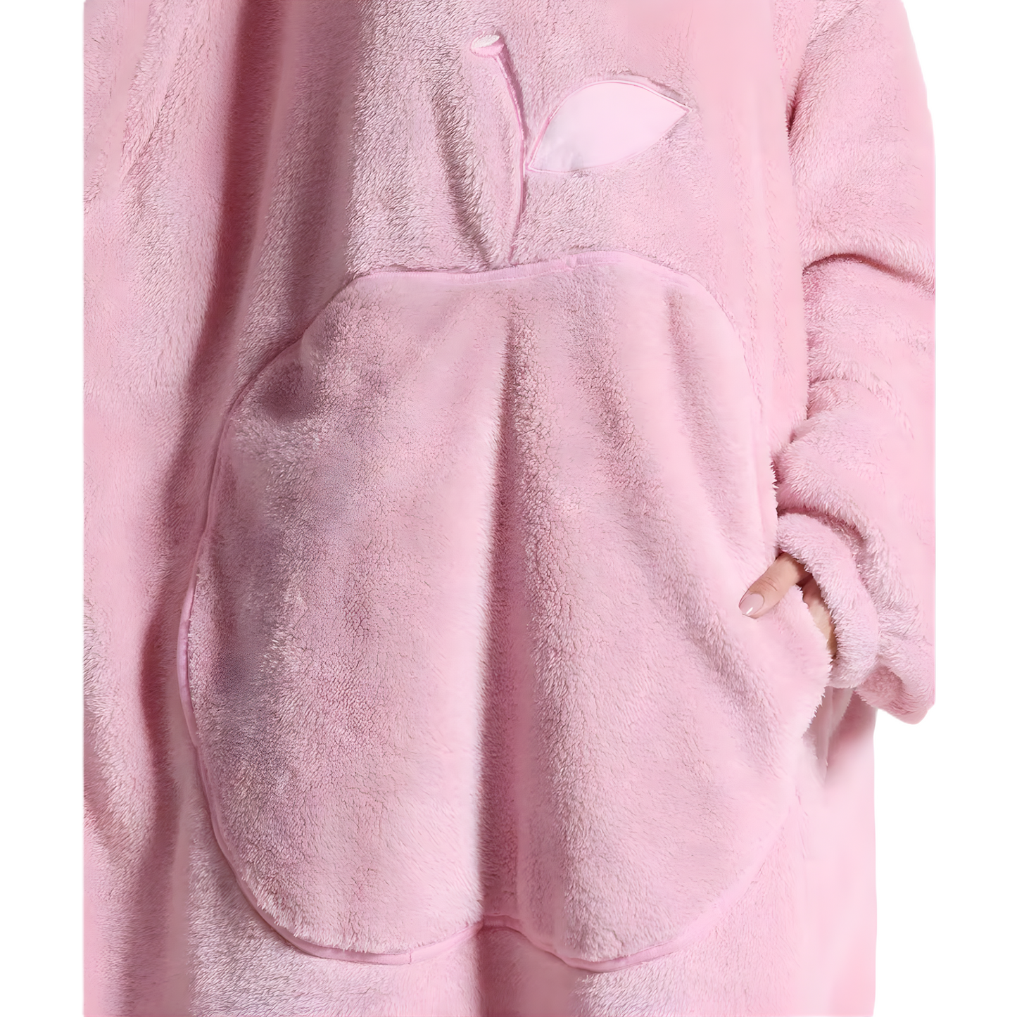 Manta polar de invierno con capucha de felpa y microfibra